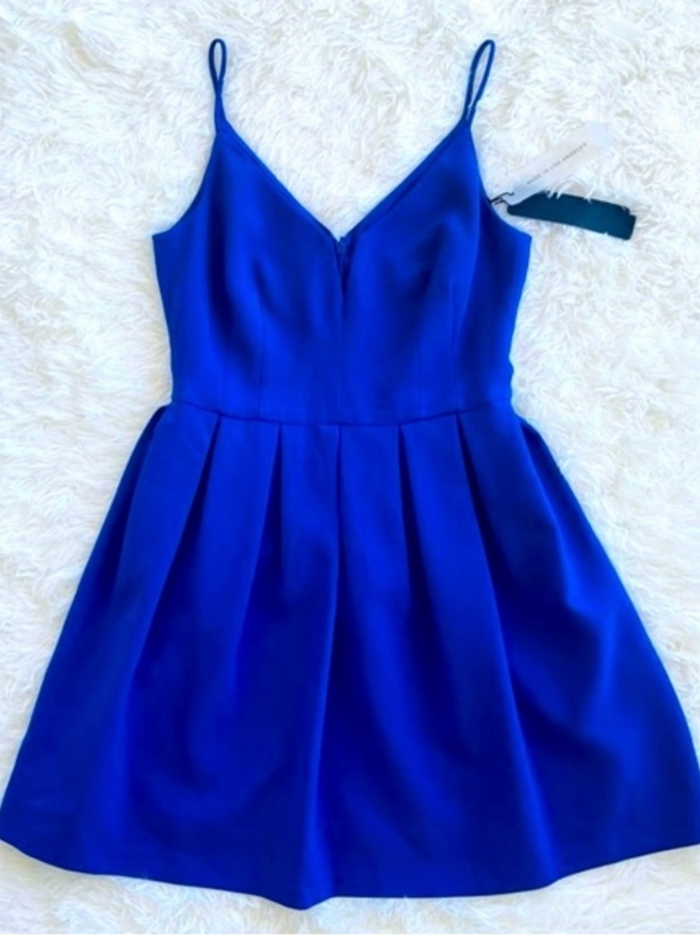 🤍New! Halo Royal Blue Spaghetti Strap Mini Dress - Picture 2 of 8